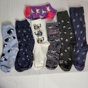 Cat socks 7 pairs animal socks